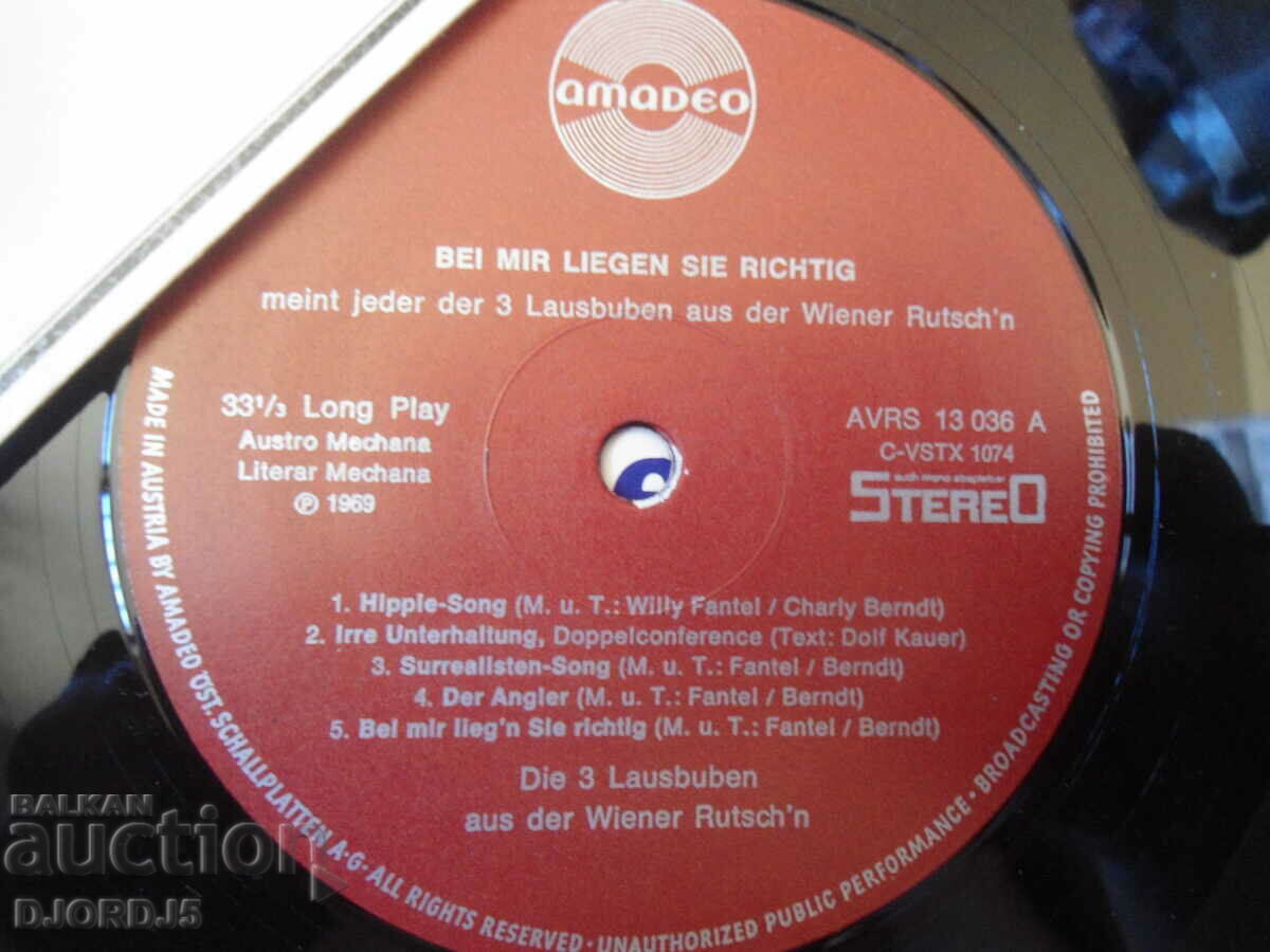 Auction Bei mir liegen Sie richfig, gramophone record, large Auction Bei mir liegen Sie richfig, gramophone record, large