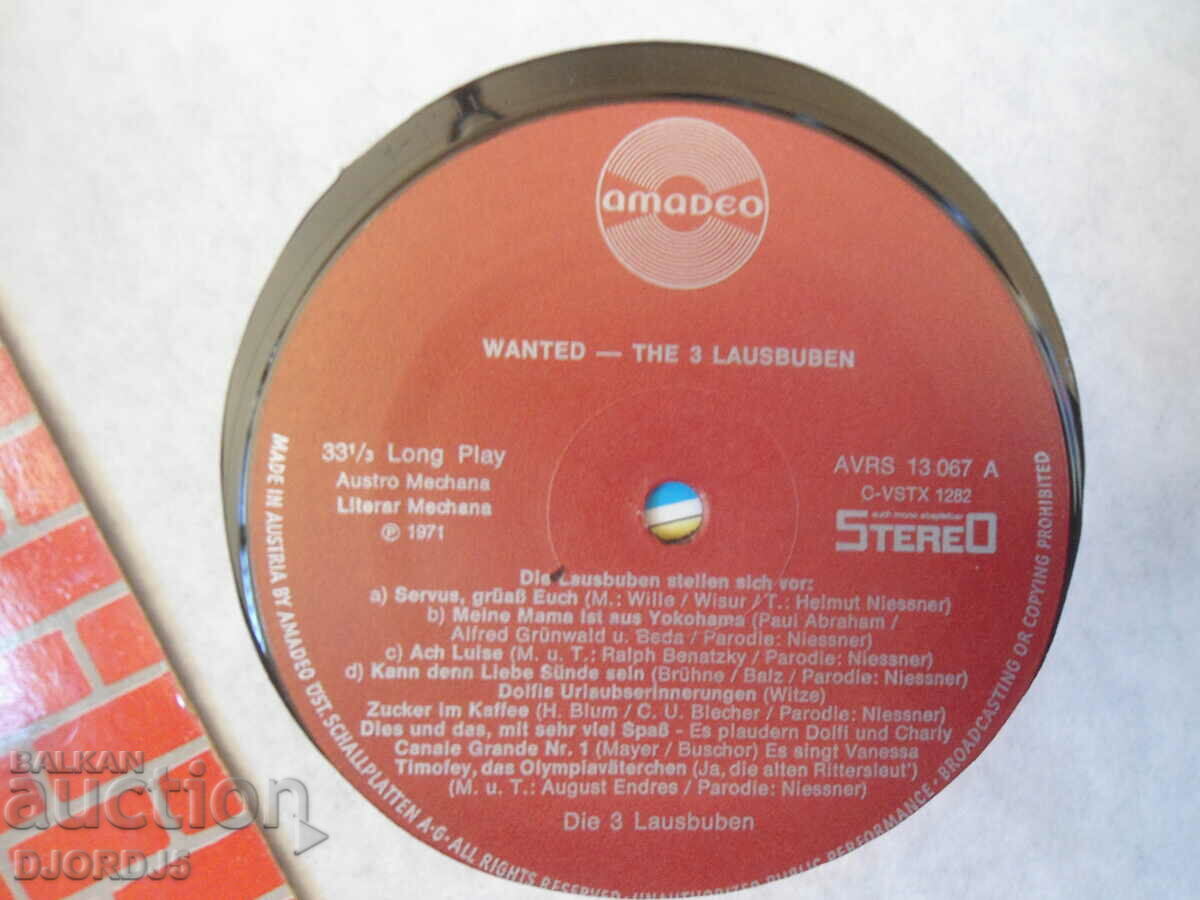 Auction WANTED the 3 LAUSBUBEN, turntable, large Auction WANTED the 3 LAUSBUBEN, turntable, large