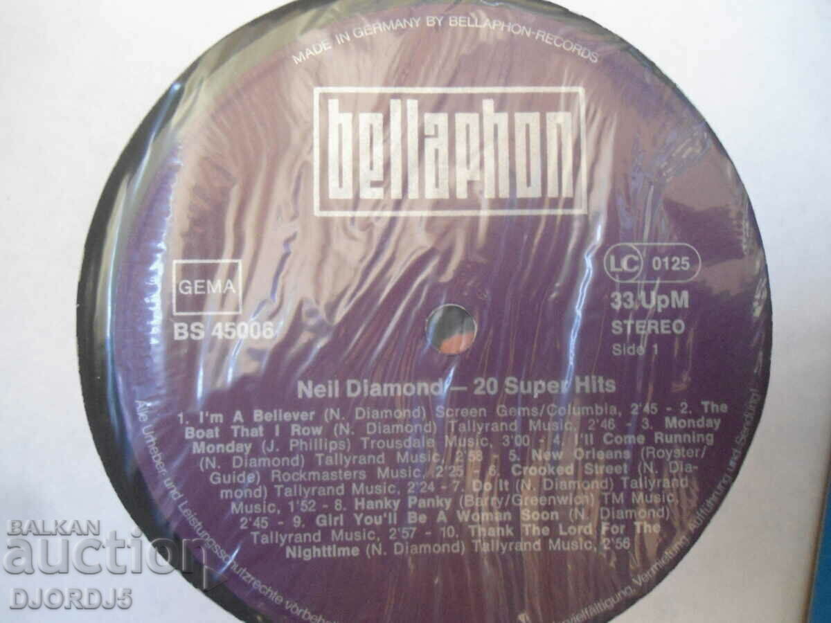 Livrarea NEIL DIAMOND, 20 SUPER HITS, Turntable, Large Livrarea NEIL DIAMOND, 20 SUPER HITS, Turntable, Large