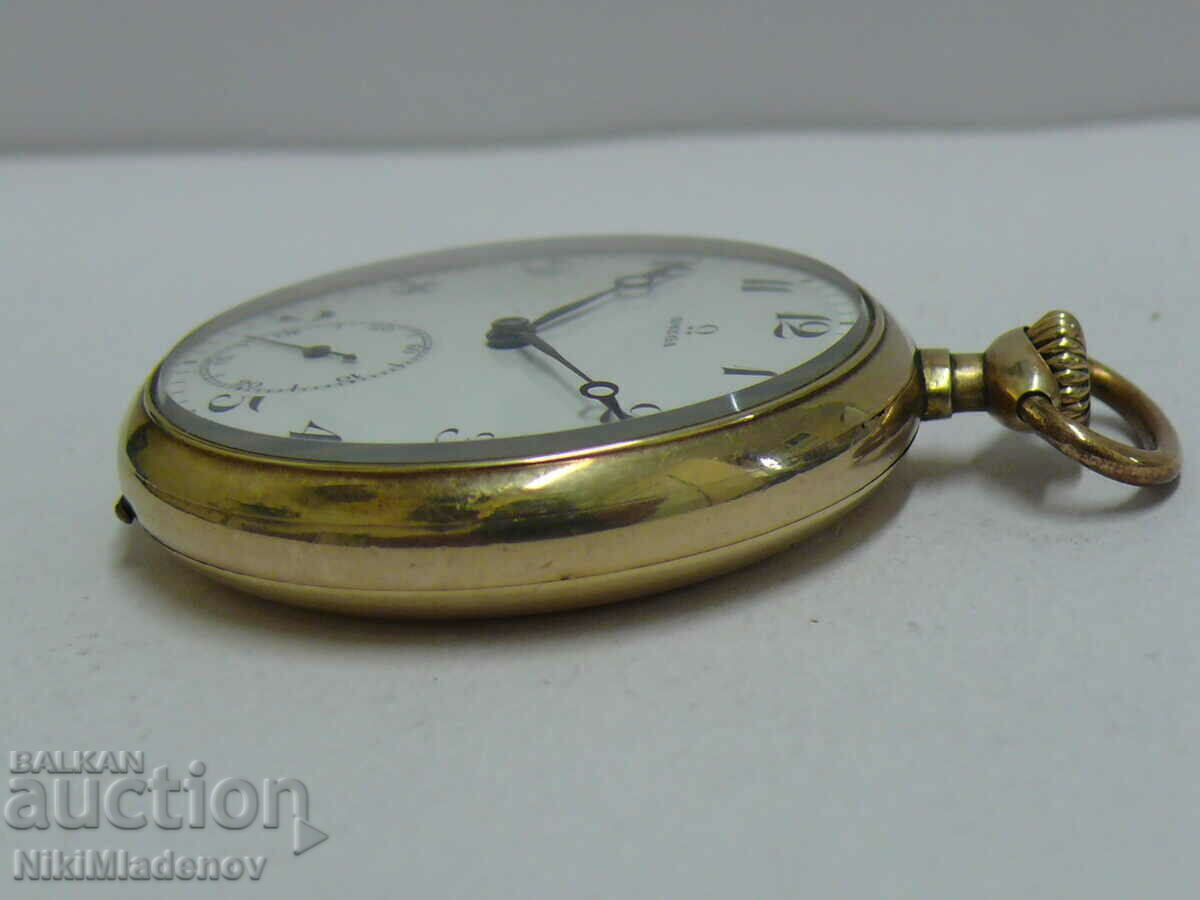 Auction Swiss OMEGA OMEGA Gold plated pocket watch, Mechanical Auction Swiss OMEGA OMEGA Gold plated pocket watch, Mechanical