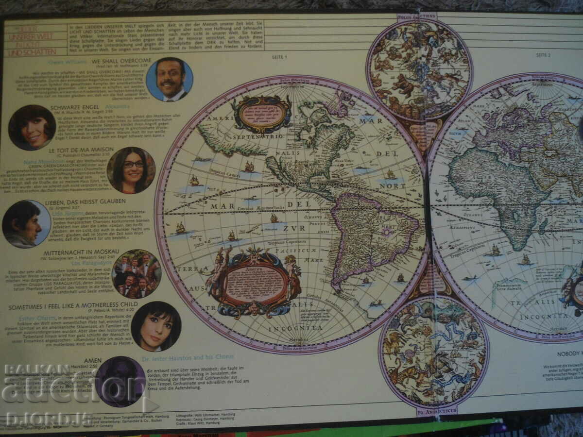 Auction LIEDER UNSERER WELT IN LICHT UND SCHATTEN, gramophone record Auction LIEDER UNSERER WELT IN LICHT UND SCHATTEN, gramophone record