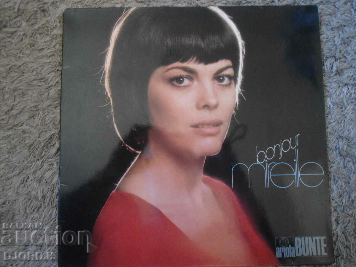 Mireille Mathieu -bonjour MIREILLE, gramophone record, large