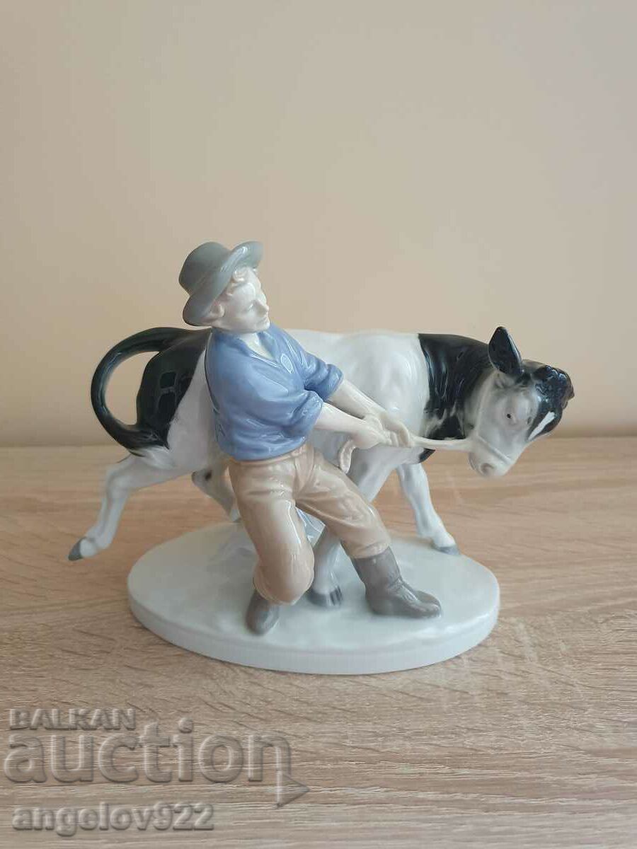 Unique German porcelain figure statuette