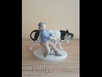 Unique German porcelain figure statuette