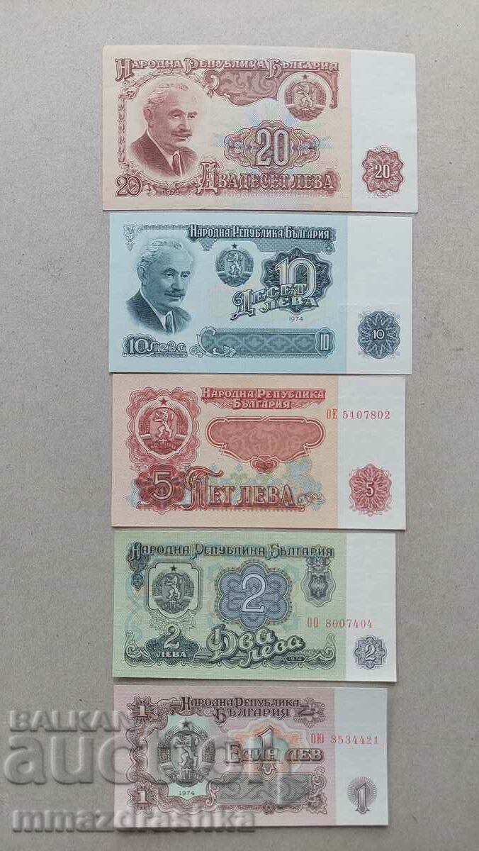 Uncirculated Bulgarian banknotes from the Sotsa