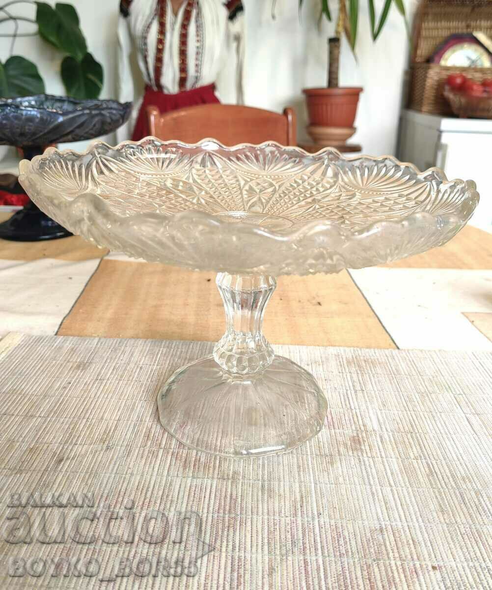 Σπάνια Αντίκα Royal Glass Fruit Bowl 26/17 cm.