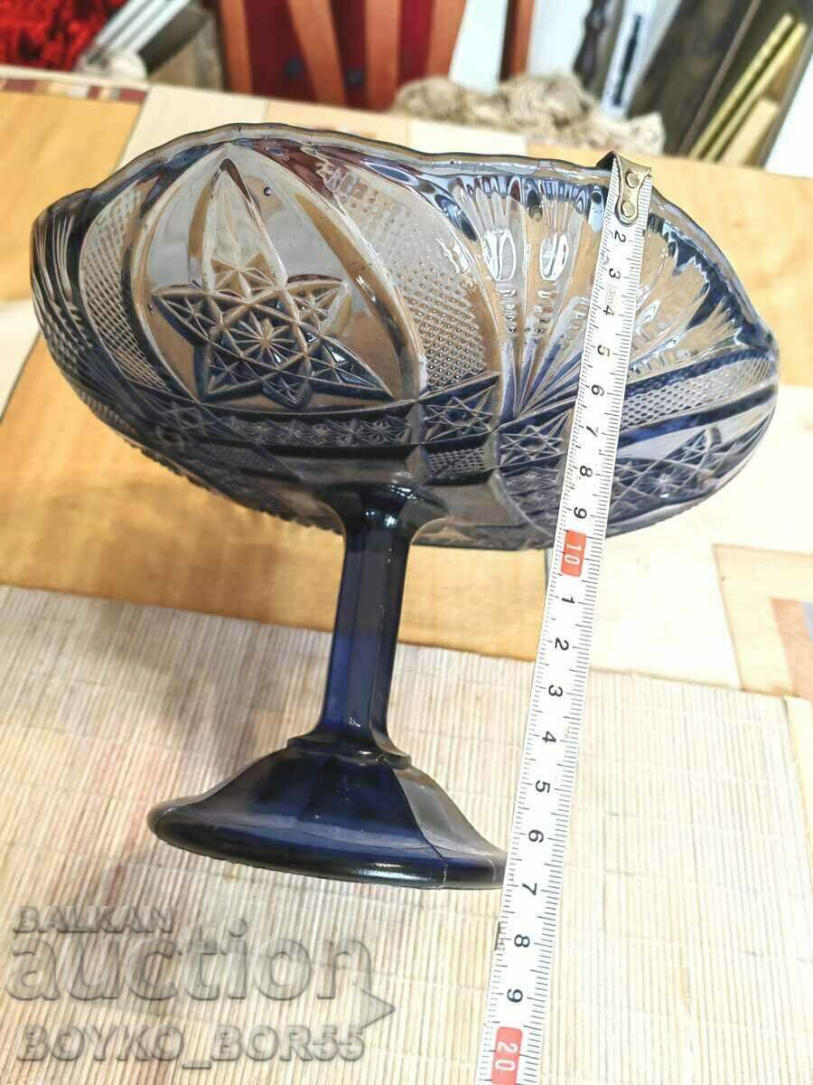 Licitație Fructera Rare Blue Antique Royal Glass 28/18 cm Licitație Fructera Rare Blue Antique Royal Glass 28/18 cm