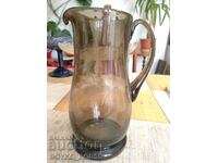 Rare Antique Imperial Glass Jug Smoky Quartz