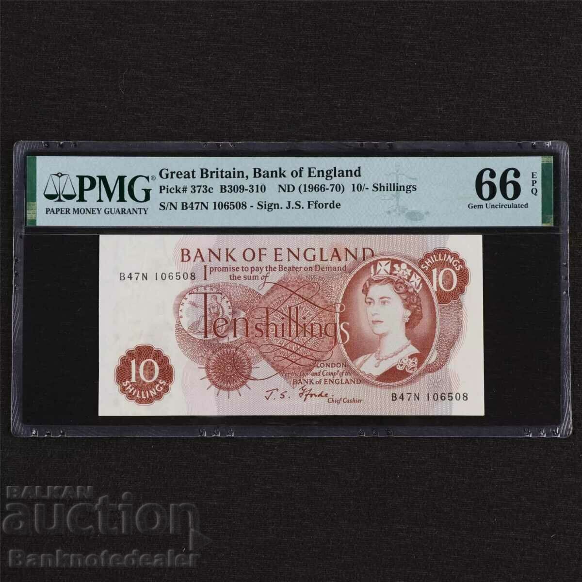 England 10 Shillings Pick 373c PMG 66