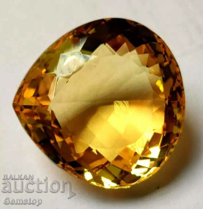 BZC! 97,40 ct pere citrin naturala cert.OMGTL de la 1!