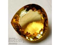 BZC! 97.40 ct natural citrine pear cert.OMGTL from 1st!