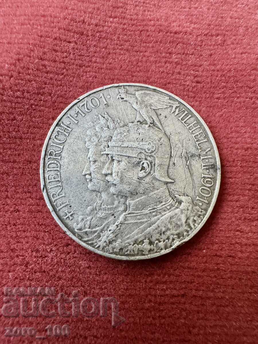 5 Mark PRUSSIA Michelm || 1901 Silver