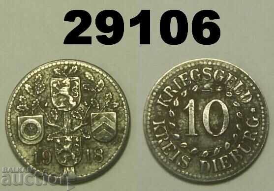 Dieburg 10 pfennig 1918 Iron