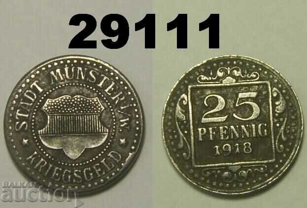 Munster 25 pfennig 1918 Iron