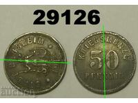 Bensheim 50 pfennig 1917 Fier de călcat