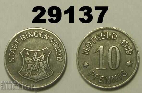 Bingen 10 pfennig 1919 fier