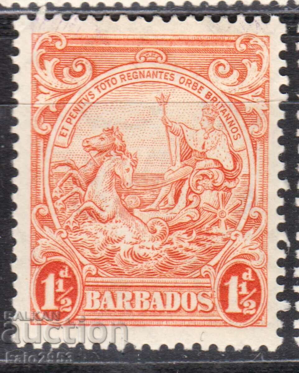 GB/Barbados-1938-State Seal of the Colony-"Britain", MLH