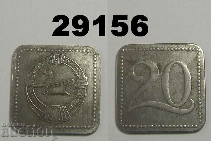 Hochbahn Hamburg 20 pfennig Желязо