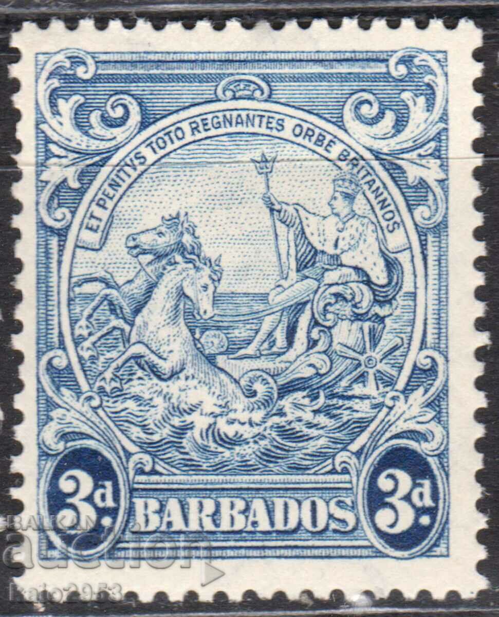 GB/Barbados-1938-Държавния Печат на колонията-"Британия",MLH