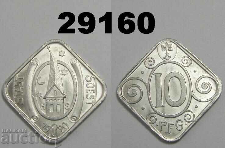Soest 10 pfennig 1920 Aluminum