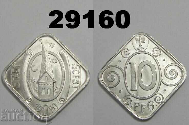 Soest 10 pfennig 1920 Алуминий