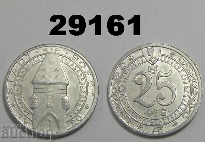 Soest 25 pfennig 1920 Алуминий