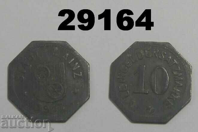Mainz 10 pfennig 1917 Цинк