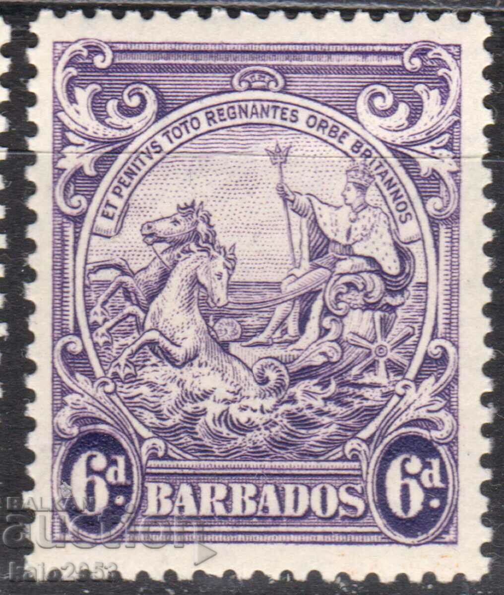 GB/Barbados-1938-State Seal of the Colony-"Britain",MLH