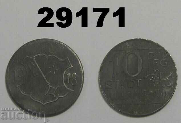 Worms (Hessen) 10 pfennig 1918 Желязо