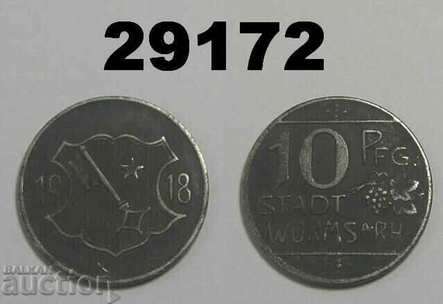 Worms (Hessen) 10 pfennig 1918 Желязо