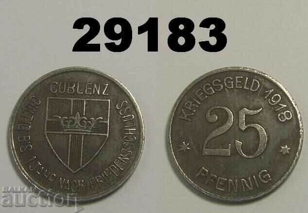 Coblenz 25 pfennig 1918 Fier