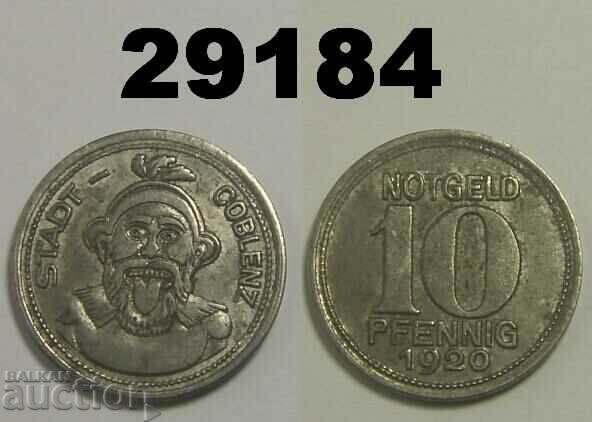 Coblenz 10 pfennig 1920 Fier