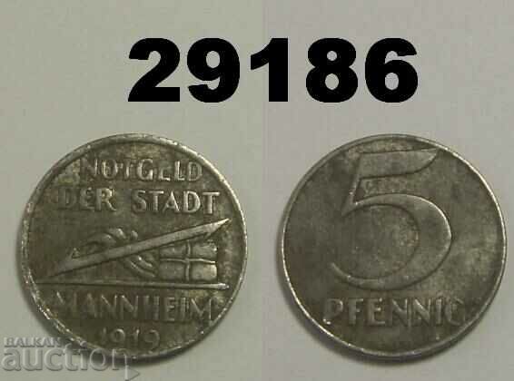 Mannheim 5 pfennig 1919 Iron