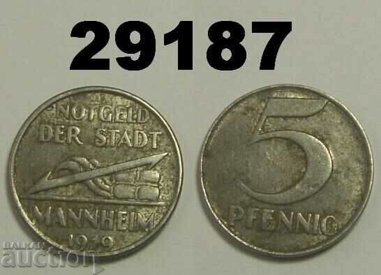 Mannheim 5 pfennig 1919 Fier