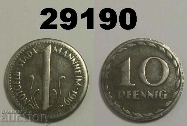 Mannheim 10 pfennig 1919 Fier