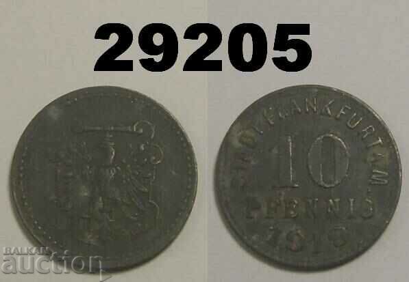 Φρανκφούρτη α. Main 10 pfennig 1919 Zinc