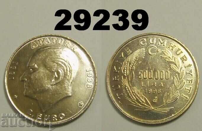 Турция 2 Euro 500.000 лири 1998