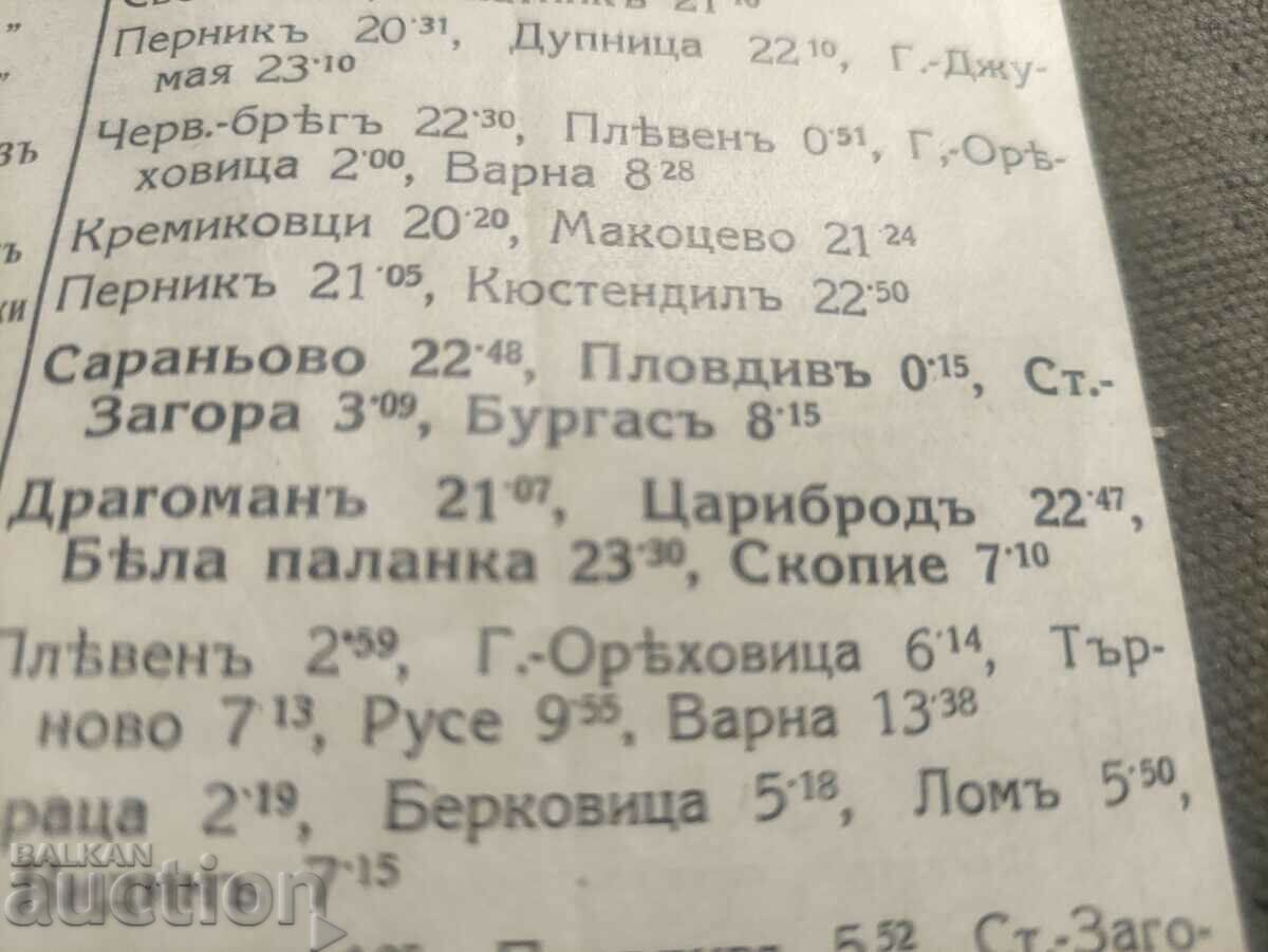 Auction "Balkan" passenger bureau - Trains - Sofia 1941 station Auction "Balkan" passenger bureau - Trains - Sofia 1941 station