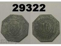 Amberg 10 pfennig Notgeld Zinc