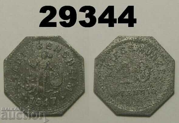 Bensheim 10 pfennig 1917 Цинк