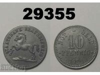 Braunschweig 10 pfennig 1920 Zinc