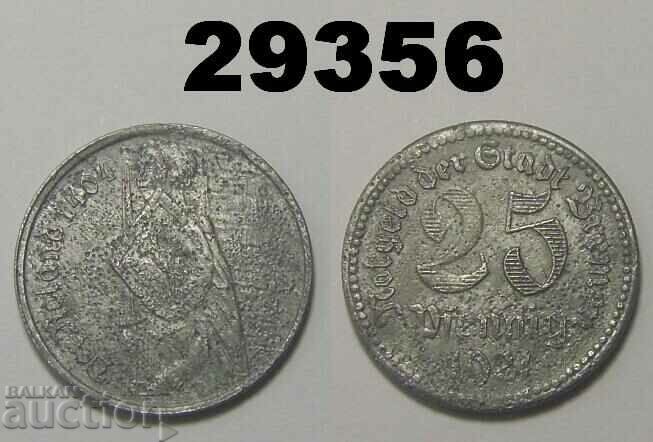 Bremen 25 pfennig 1921 Zinc