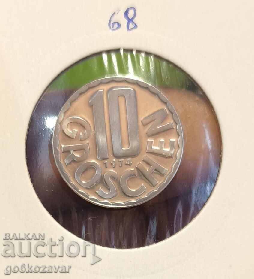 Αυστρία 10 Groscha 1974 Proof UNC From Fishek ! με τιμή 2.90 BGN | € 1.48