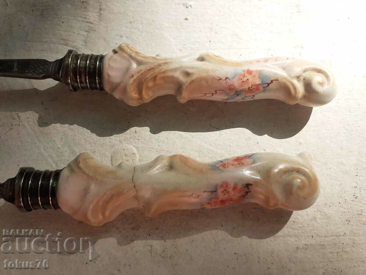 Δημοπρασία Αγγλικά επάργυρα σκεύη σαλάτας με σημάδια Δημοπρασία Αγγλικά επάργυρα σκεύη σαλάτας με σημάδια