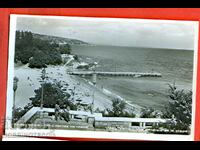 TRAVELED CARD GDR VARNA GENERAL VIEW OF THE BEACH - 1960