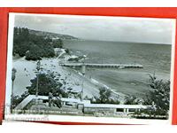 TRAVELED CARD GDR VARNA GENERAL VIEW OF THE BEACH - 1960