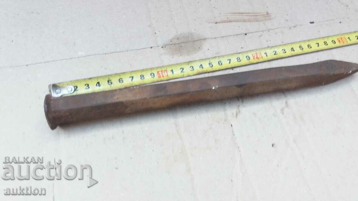 MASSIVE SOC. STEEL WEDGE, CUTTER, DAGGER - 7 MASSIVE SOC. STEEL WEDGE, CUTTER, DAGGER - 7