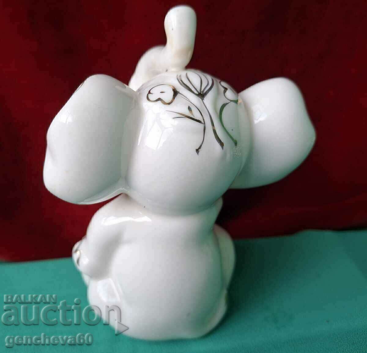 Beautiful porcelain elephant for good luck with price 15.00 BGN | € 7.67