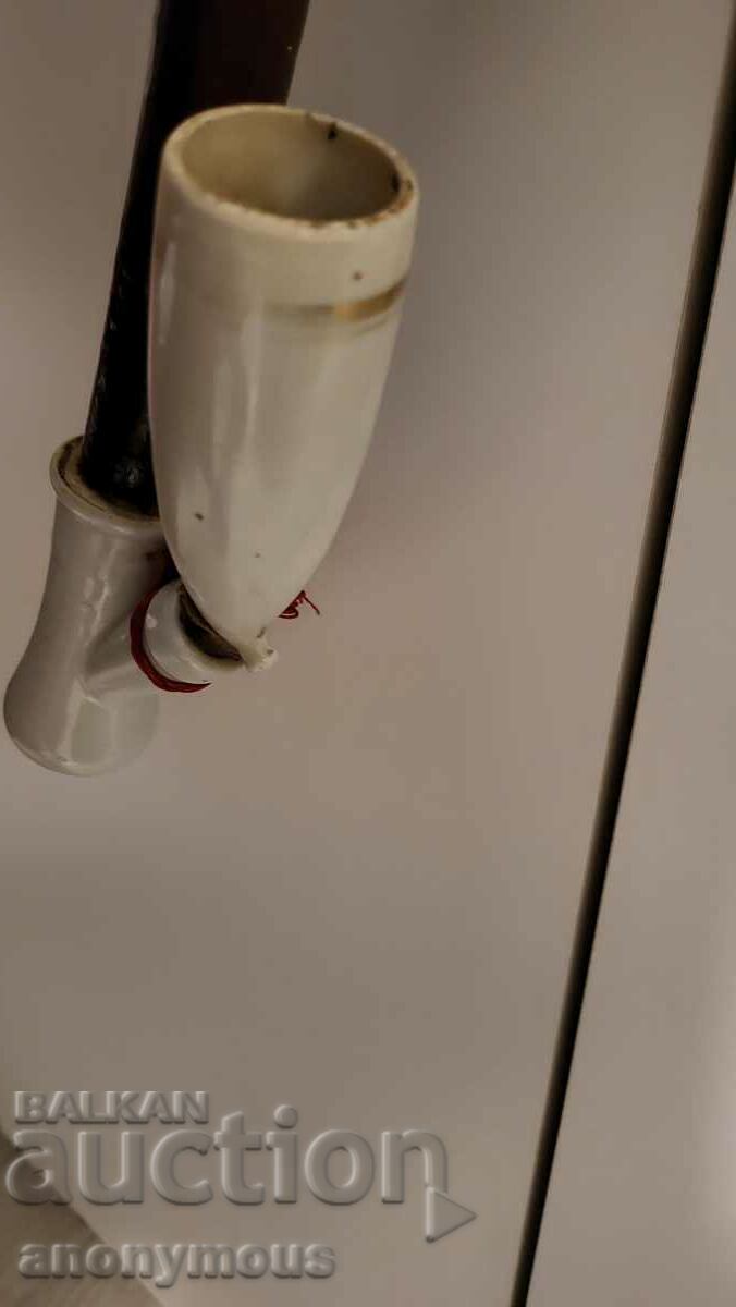 Auction Old porcelain pipe Auction Old porcelain pipe
