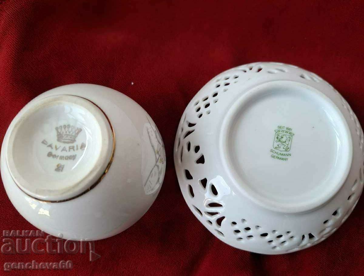 A beautiful vase and saucer made of fine porcelain A beautiful vase and saucer made of fine porcelain